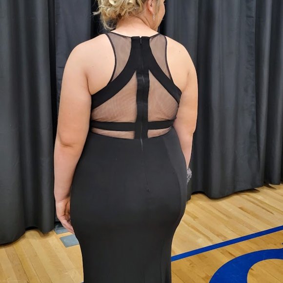 Black Prom Dress size 14 - Picture 2 of 2